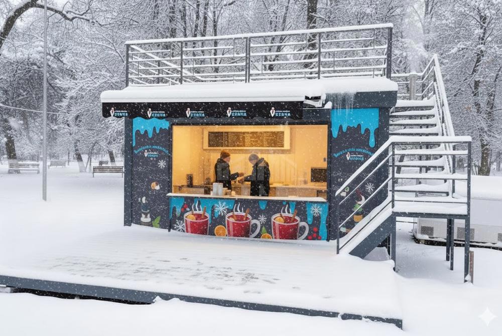 Containere comerciale in perioada de iarna: cum ramai deschis chiar si cand temperaturile scad