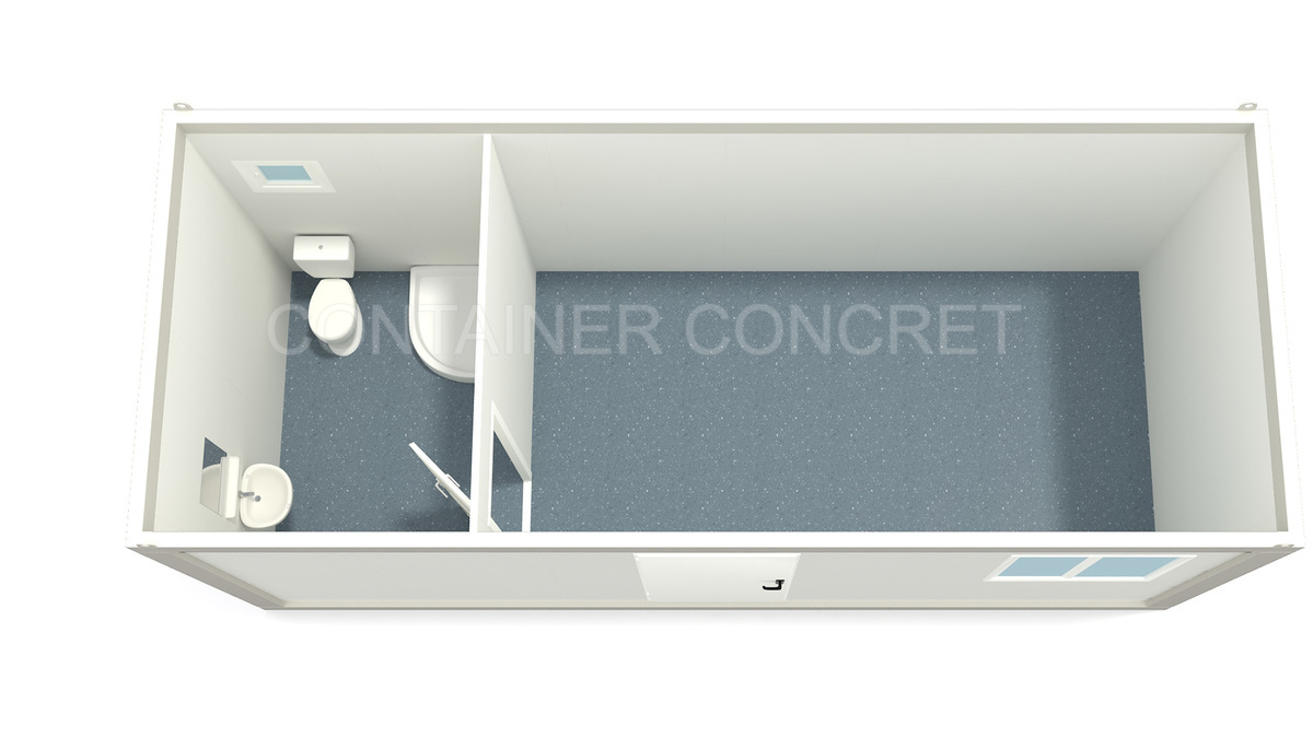 Container de Locuit 6m cu WC si Cabina Dus