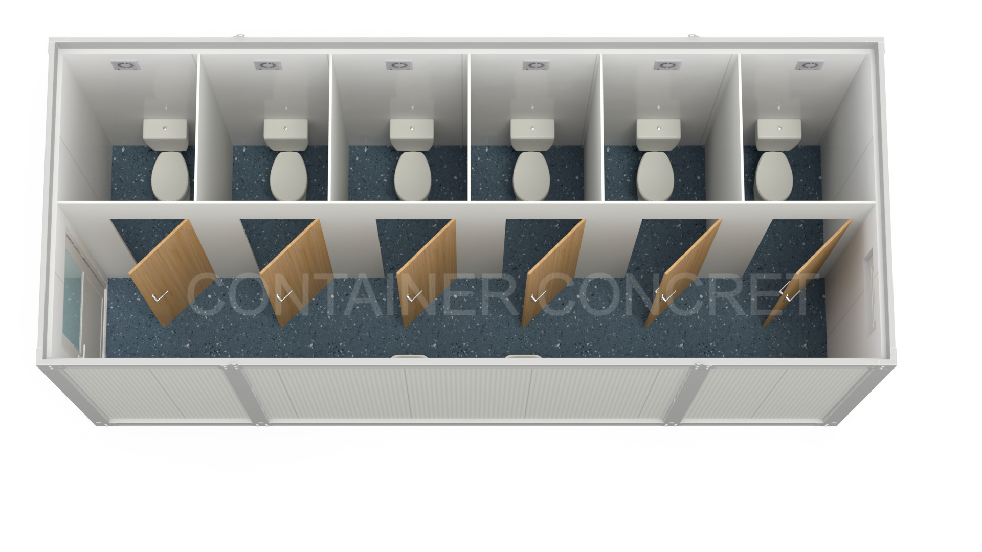 Container Sanitar 6m cu 6 WC