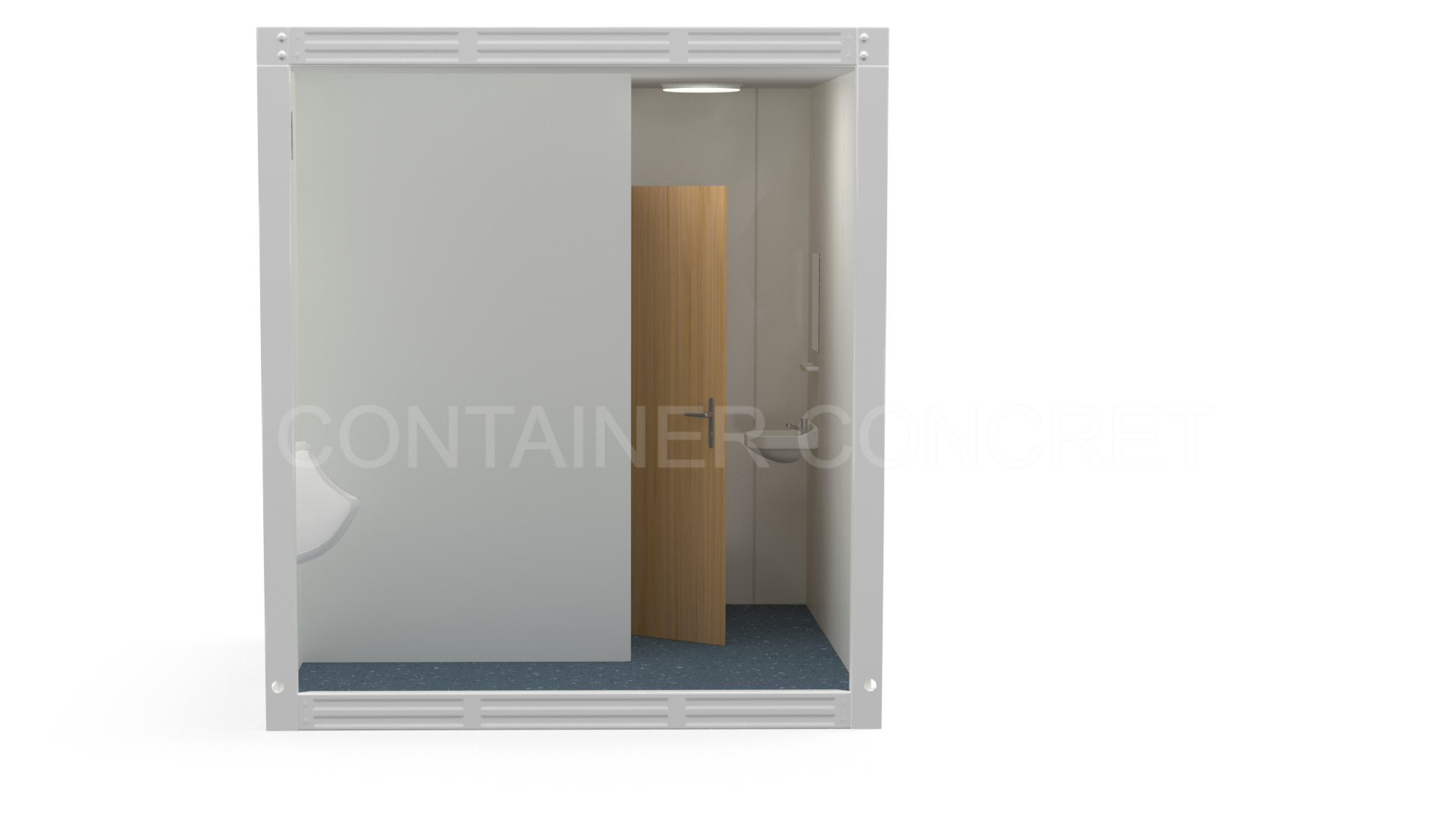 Container Sanitar 3m cu 2 WC, 1 Pisoar