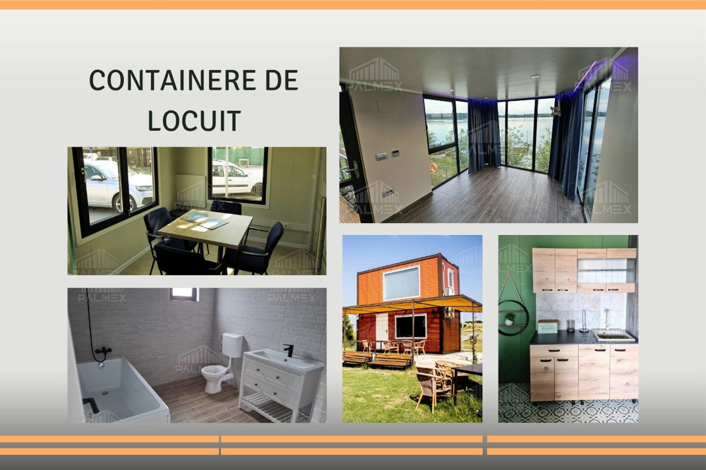 Procesul de montaj al unui container de locuit
